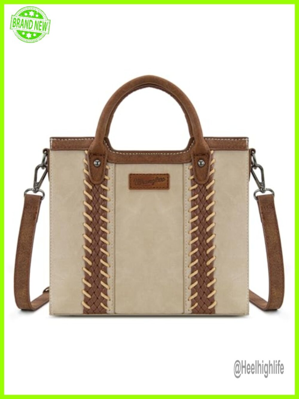 Wrangler Western Crossbody Satchel Faux Leather Small Tote Adjustable Strap